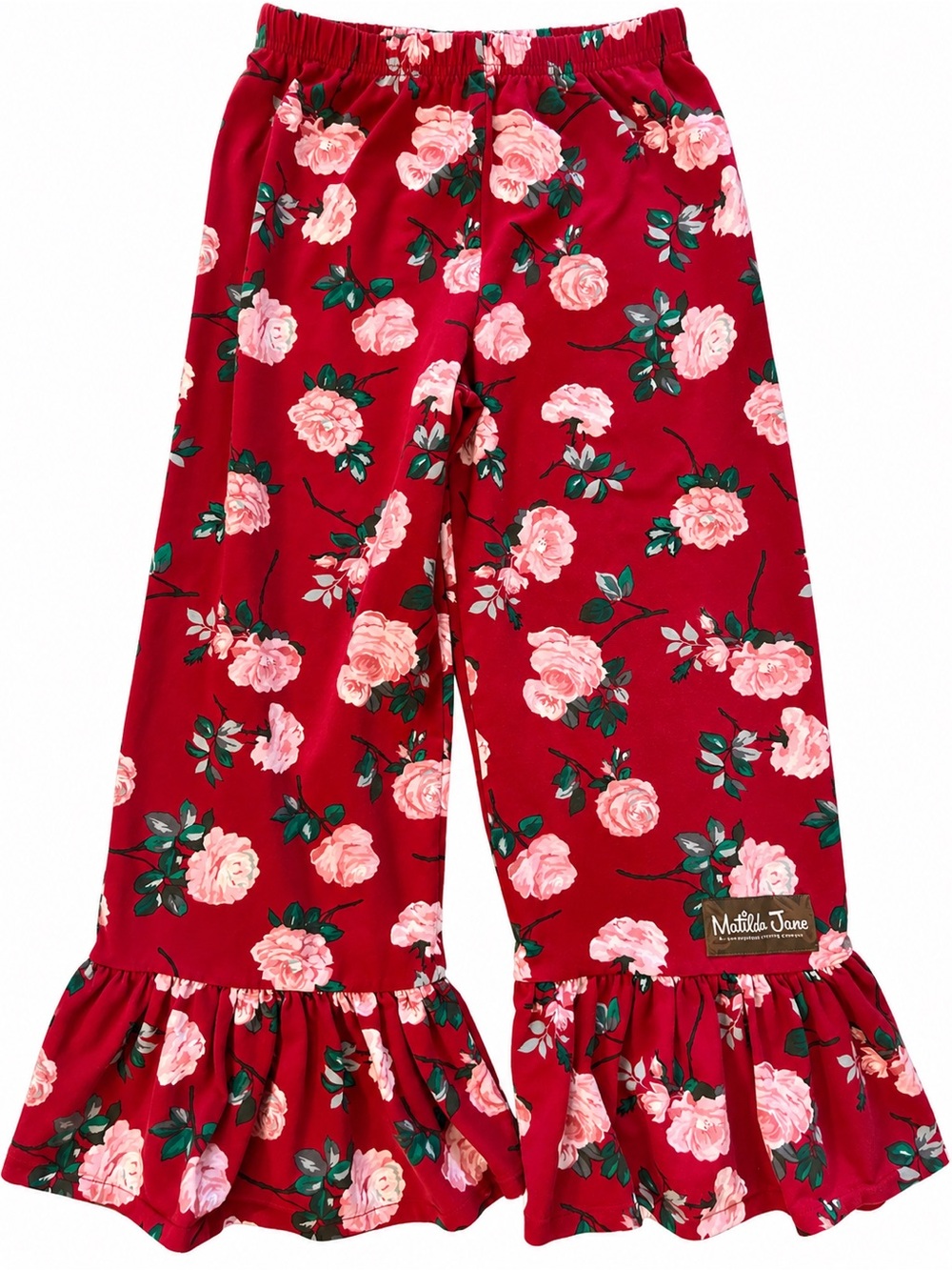 Matilda Jane “Heart to Heart” Rosebud Floral Big Ruffle Pants